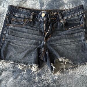 American Eagle Outfitters Women's Denim Shorts - Dark Blue